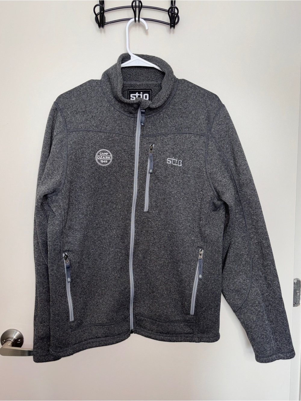 Stio Abyss Heather Gray Full-Zip Fleece Jacket Men’s Size Large